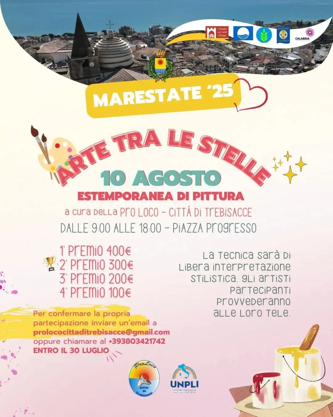 L’Arte tra le Stelle locandina Estemporanea di Pittura a Trebisacce