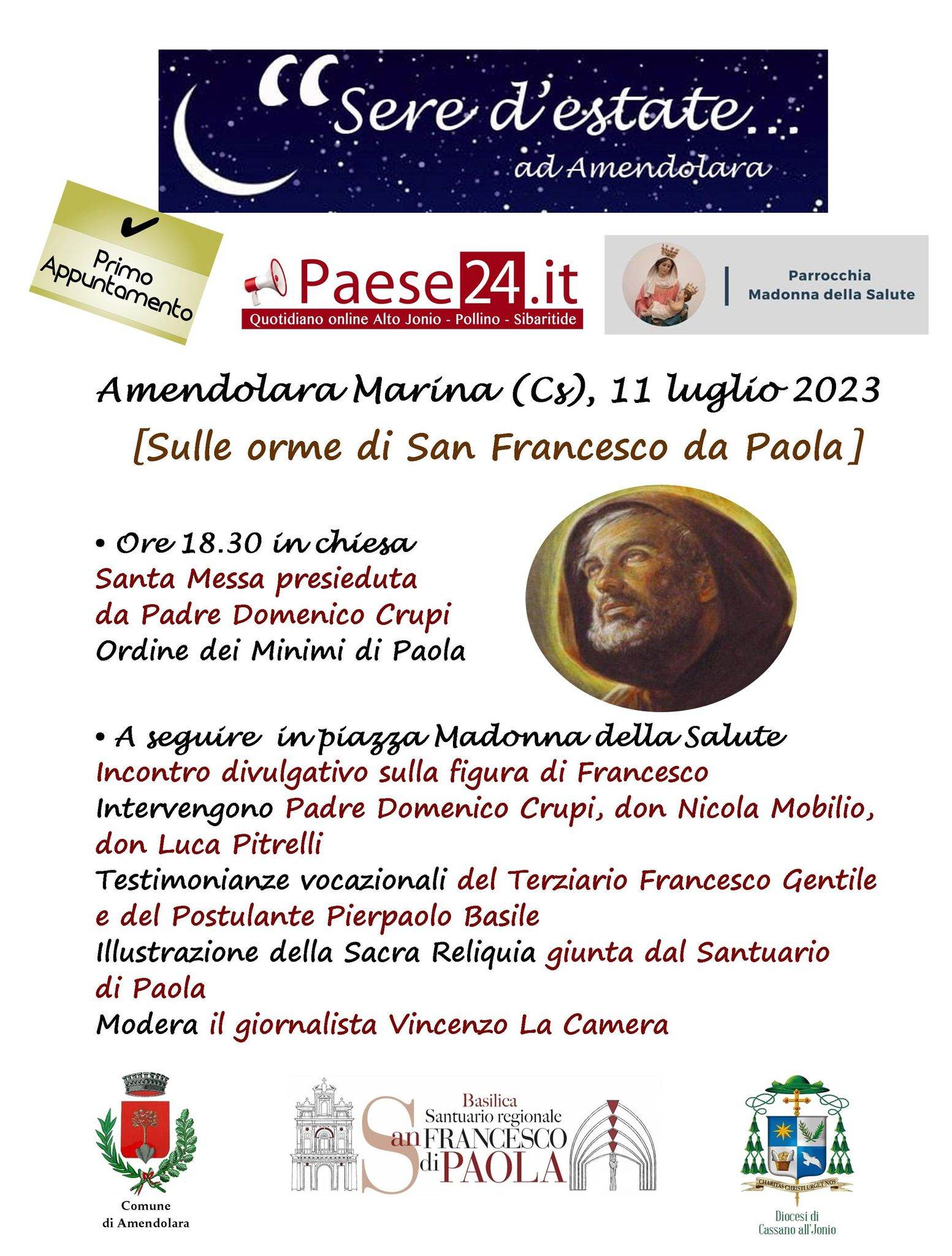 locandina incontro San Francesco da Paola