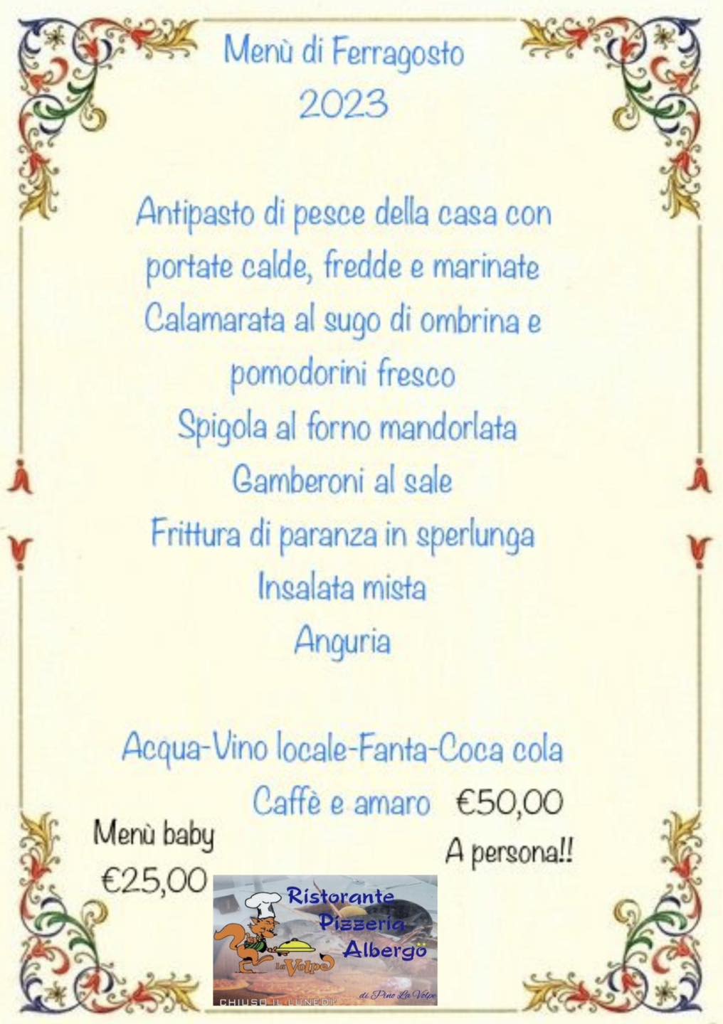 locandina Ferragosto 2023 La Volpe Montegiordano