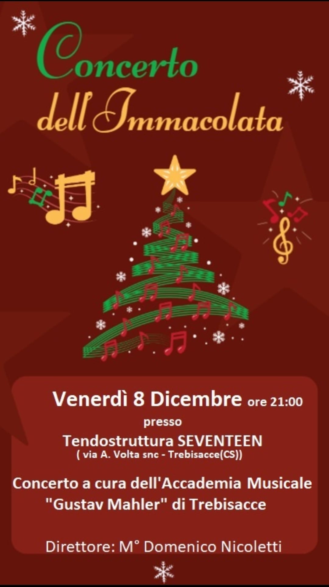 Concerto dell'Immacolata 2023 al Seventeen di Trebisacce