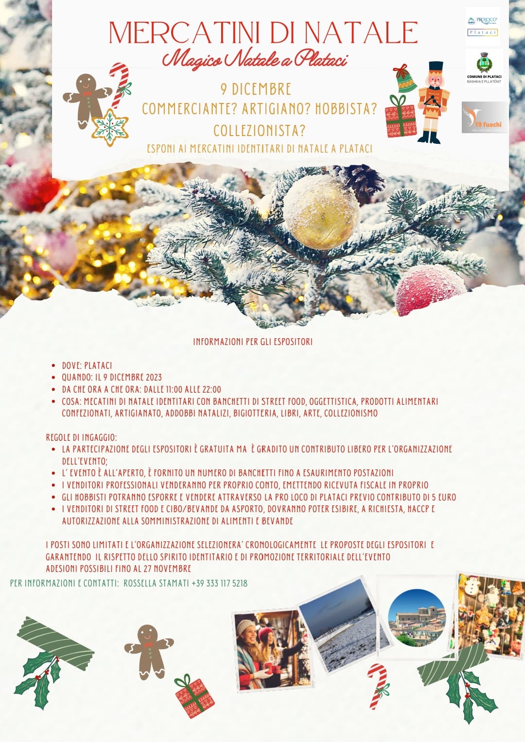 programma Mercatini di Natale 2023 a Plataci