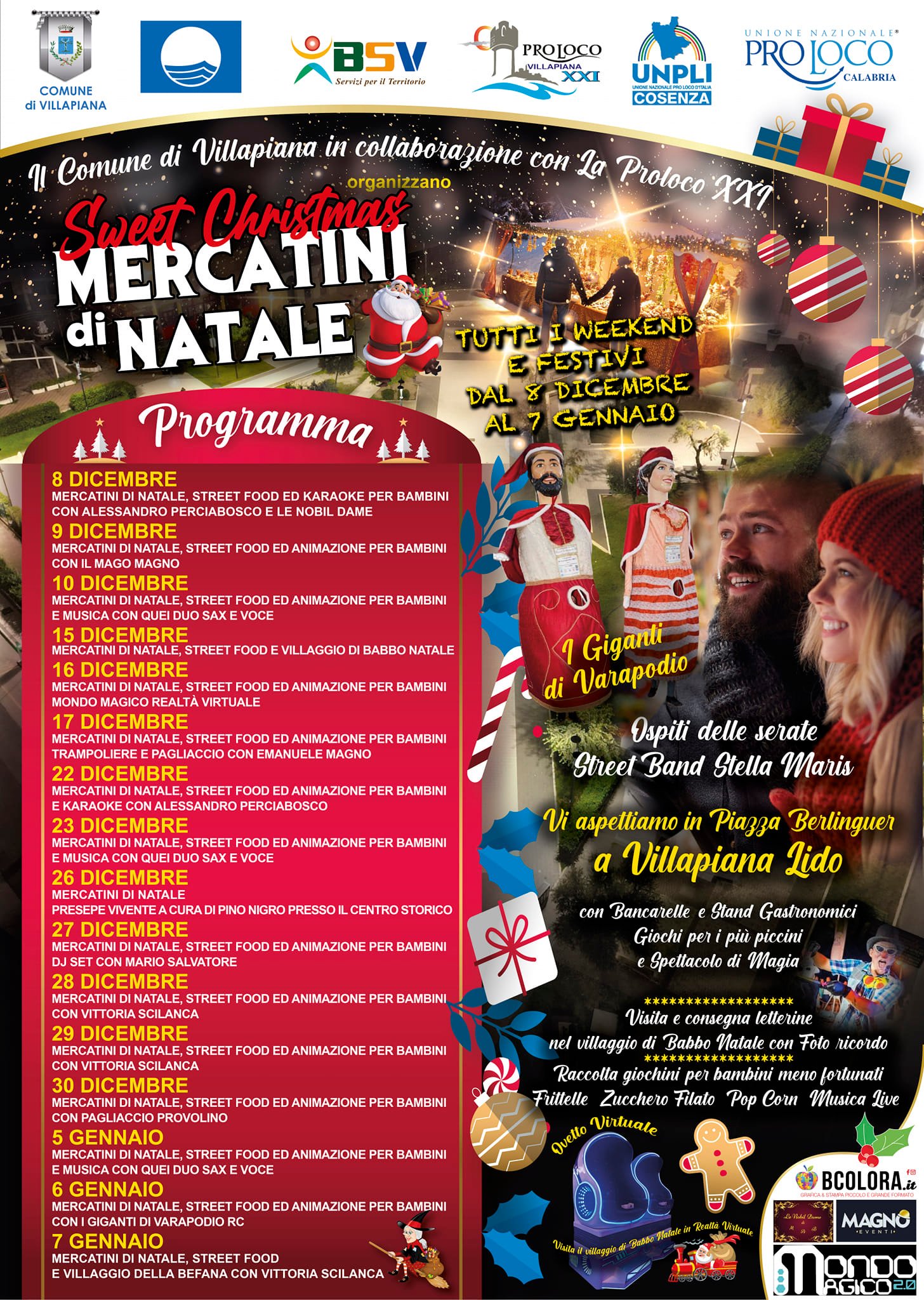 manifesto mercatini di natale a villapiana 2023