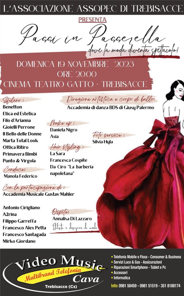 locandina evento Passi in Passerella 2023 a Trebisacce