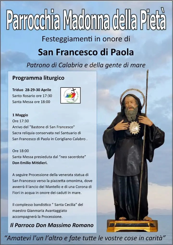locandina Festa di San Francesco di Paola a Trebisacce