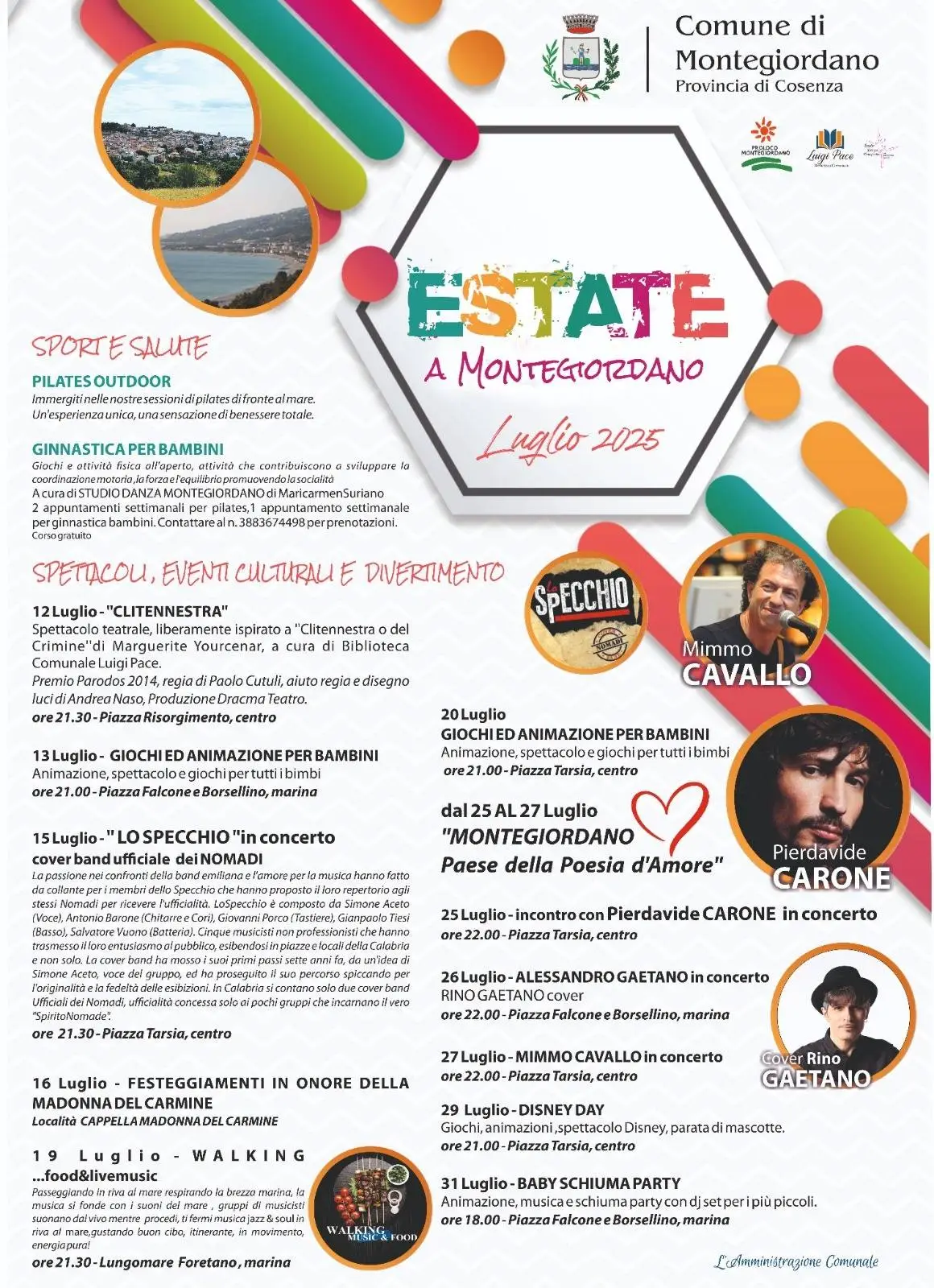 locandina manifesto eventi montegiordano estate 2025