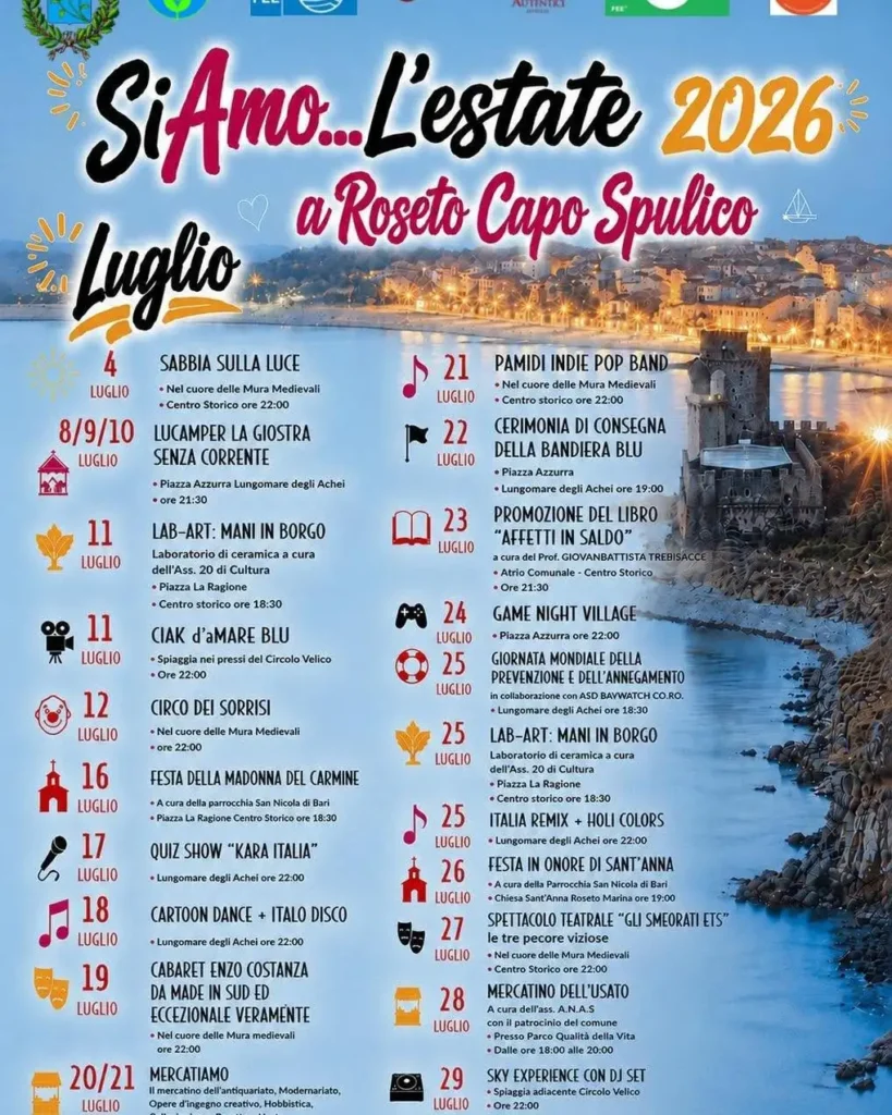 Programma Estate Roseto Capo Spulico 2026