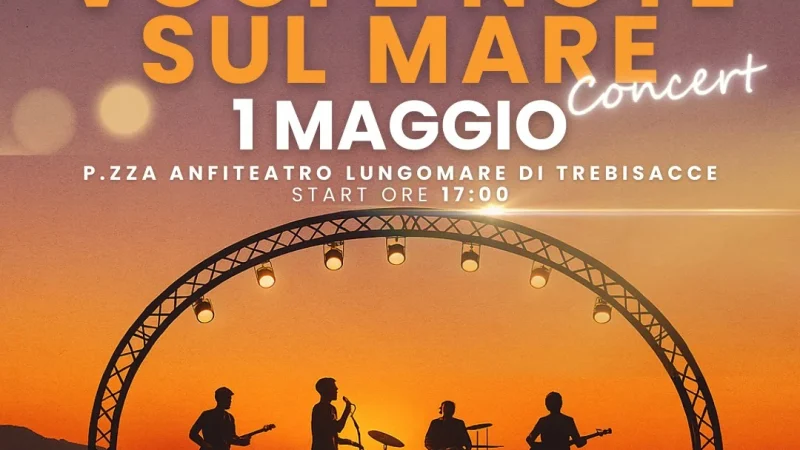 immagine palco sul mare, concerto primo maggio a trebisacce