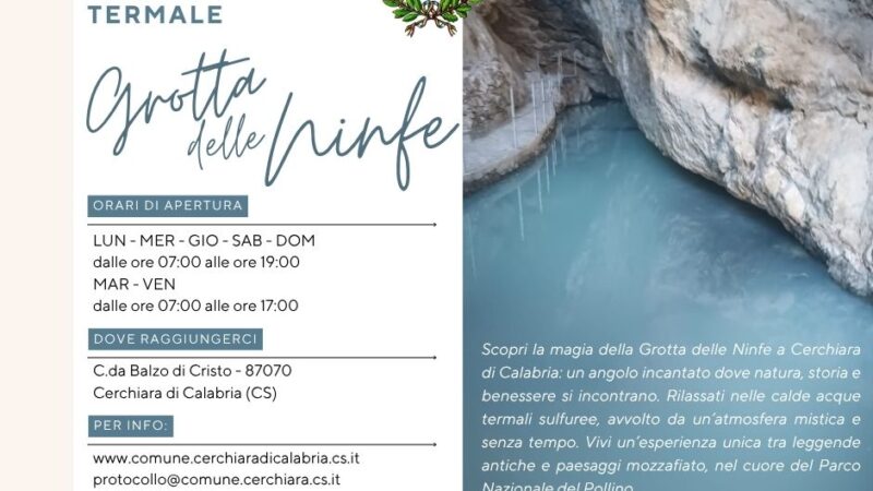 scorcio della piscina della grotta delle ninfe cerchiara di calabria