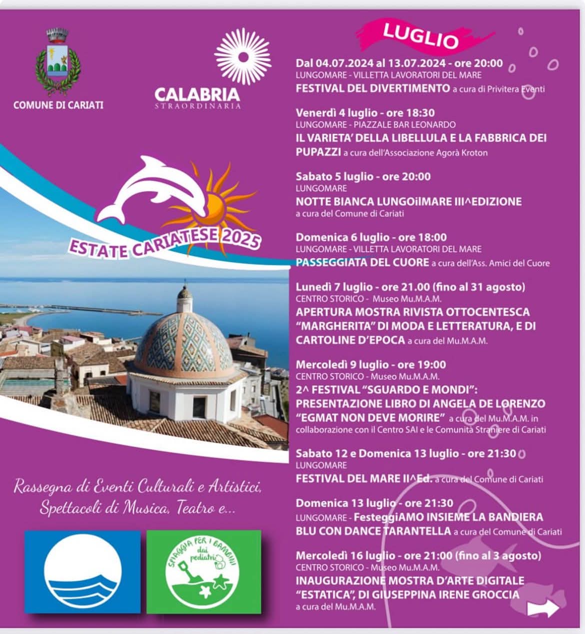 programma estate luglio cariati manifesto
