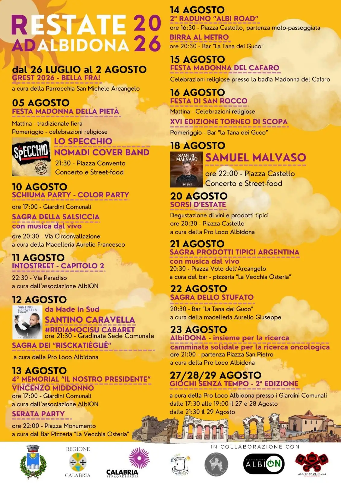 locandina programma estate albidona 2026