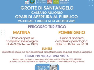 Visita Guidata alle Grotte di Sant’Angelo a Cassano Allo Ionio