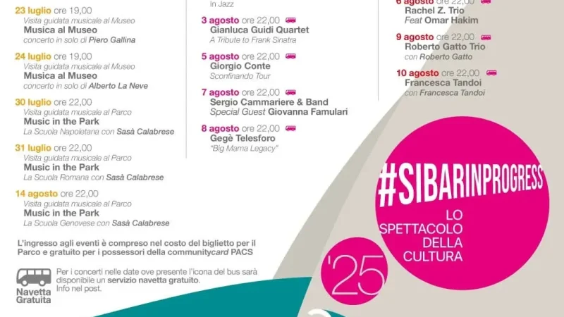 manifesto eventi parco archeologico di sibari