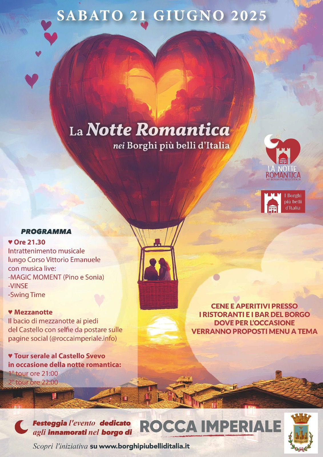 locandina evento rocca imperiale borghi più belli d'italia