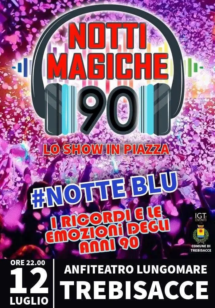 Notte Blu Trebisacce 2025 locandina notti magiche discoteca