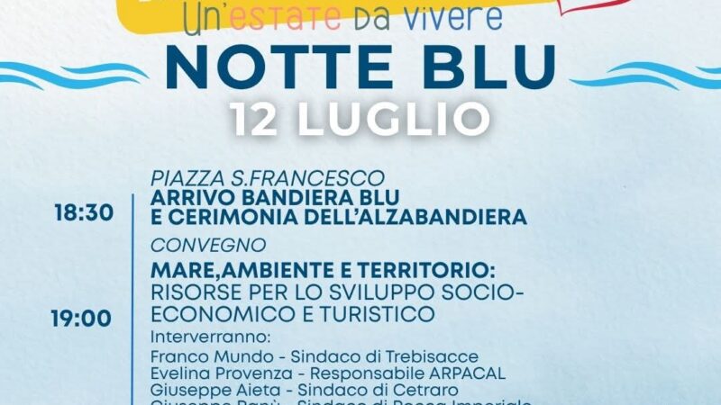 locandina notte blu trebisacce 2025