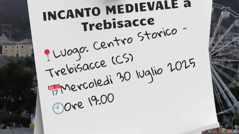 immagine contiene i dettagli dell'evento Incanto Medievale a Trebisacce