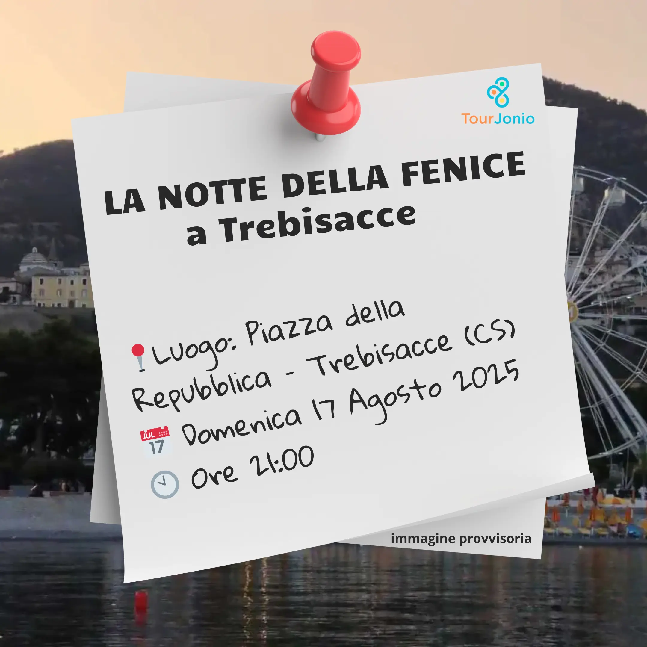 immagine contiene i dettagli dell'evento La Notte della Fenice a Trebisacce