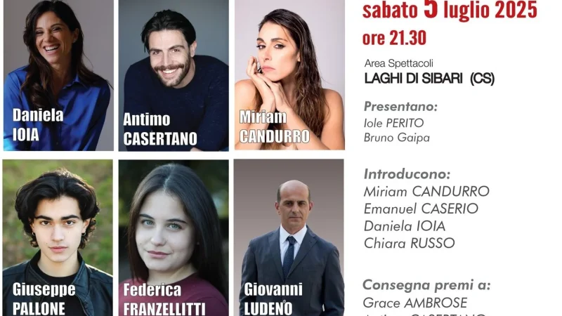 la locandina con il programma della serata