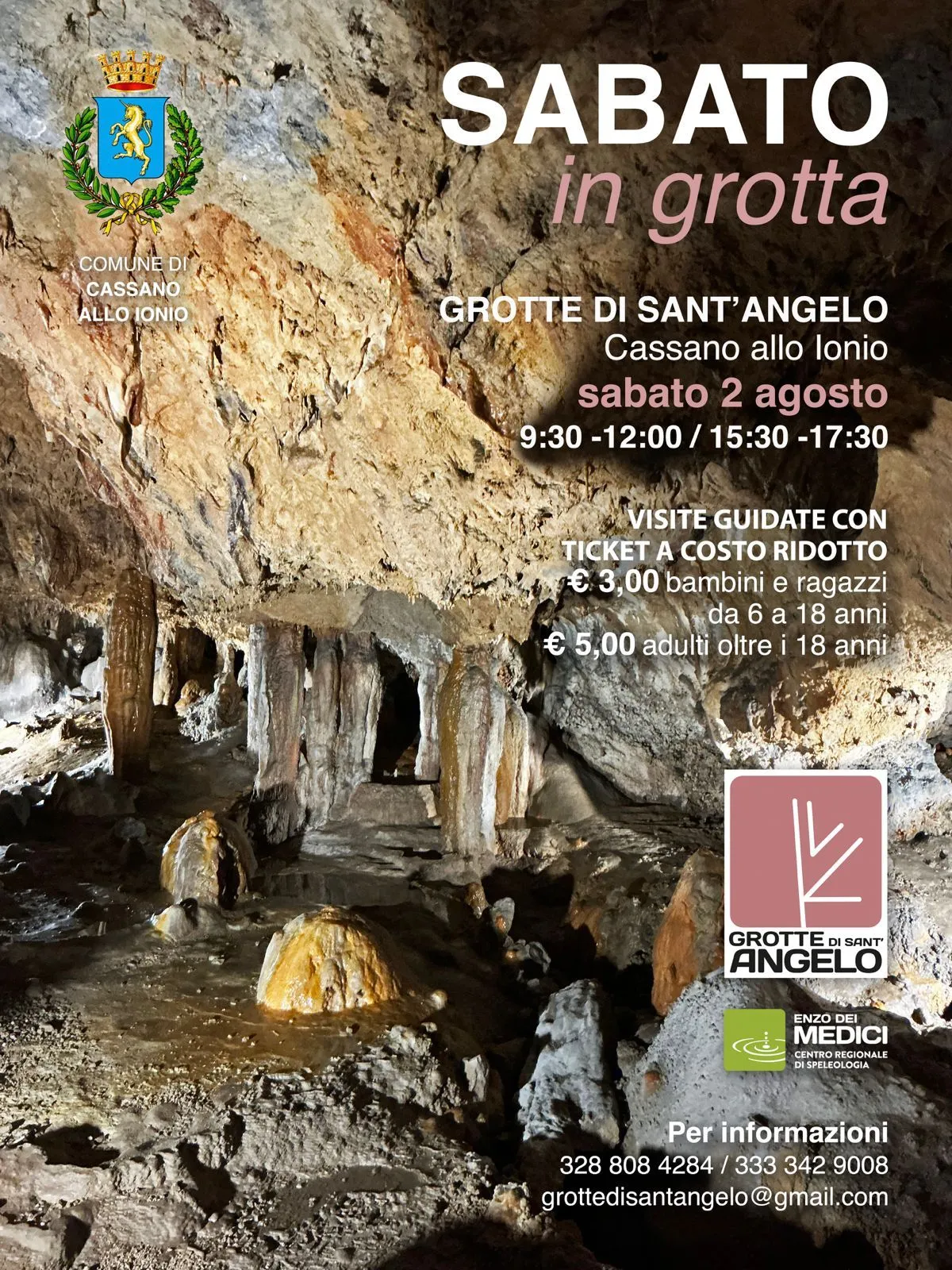 locandina Sabato in Grotta di Sant’Angelo a Cassano Allo Ionio