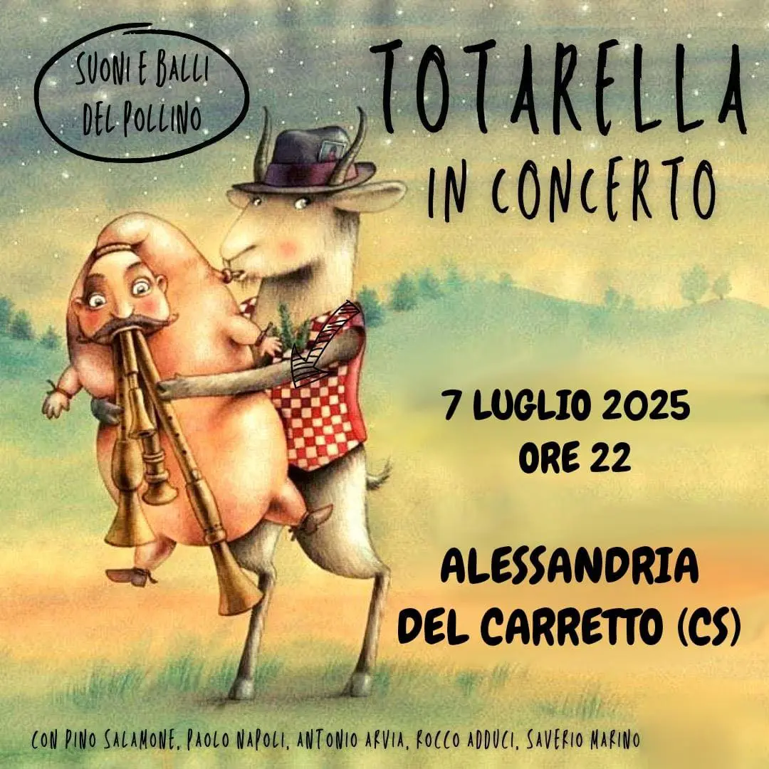 locandina evento totarella in concerto parco del pollino