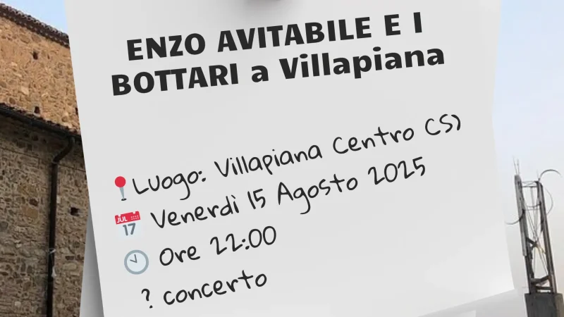 postit Enzo Avitabile con i Bottari e Black Tarantella a Villapiana