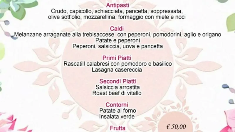 locandina Ferragosto Ristorante Il Giardino delle Rose a Trebisacce 2025