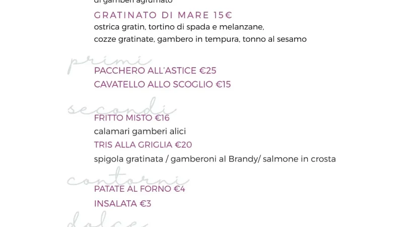 locandina menù Ferragosto Ristorante La Stiva a Roseto Capo Spulico