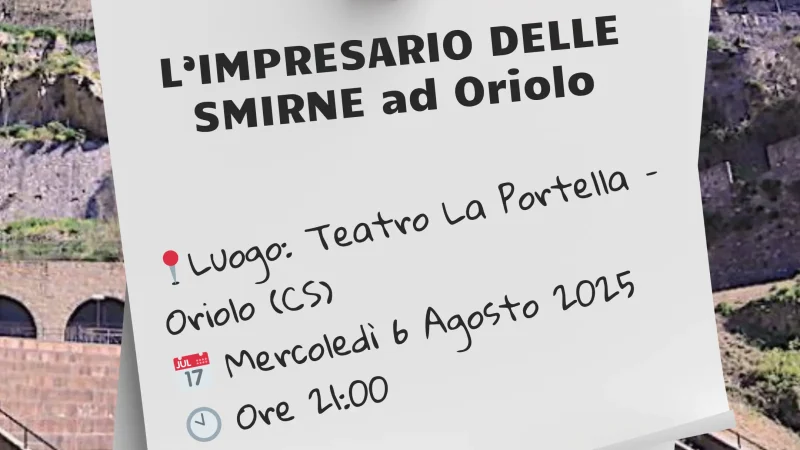 post it L'impresario delle Smirne Teatro La Portella a Oriolo
