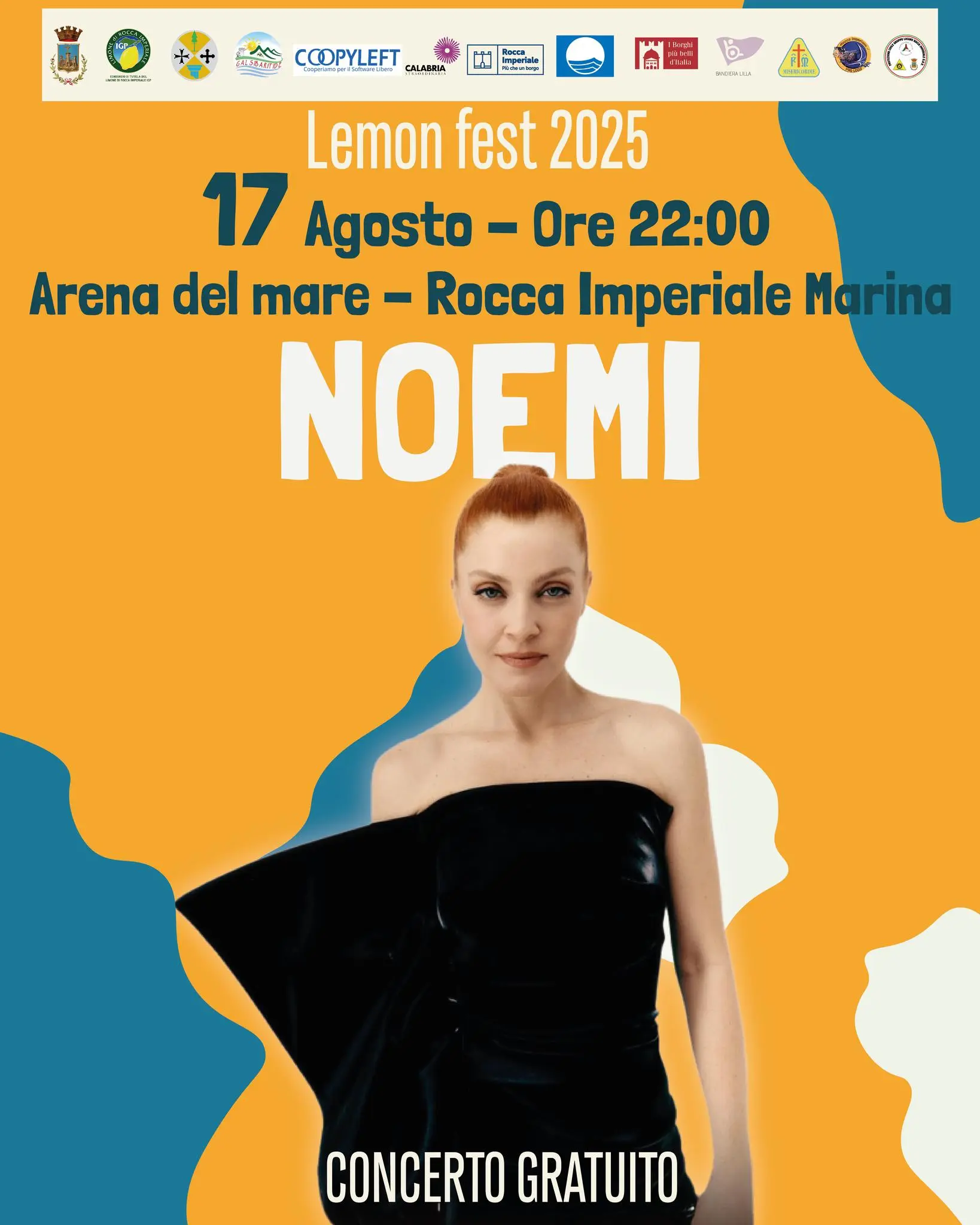 locandina Noemi in concerto a Rocca Imperiale Lemon Fest 2025