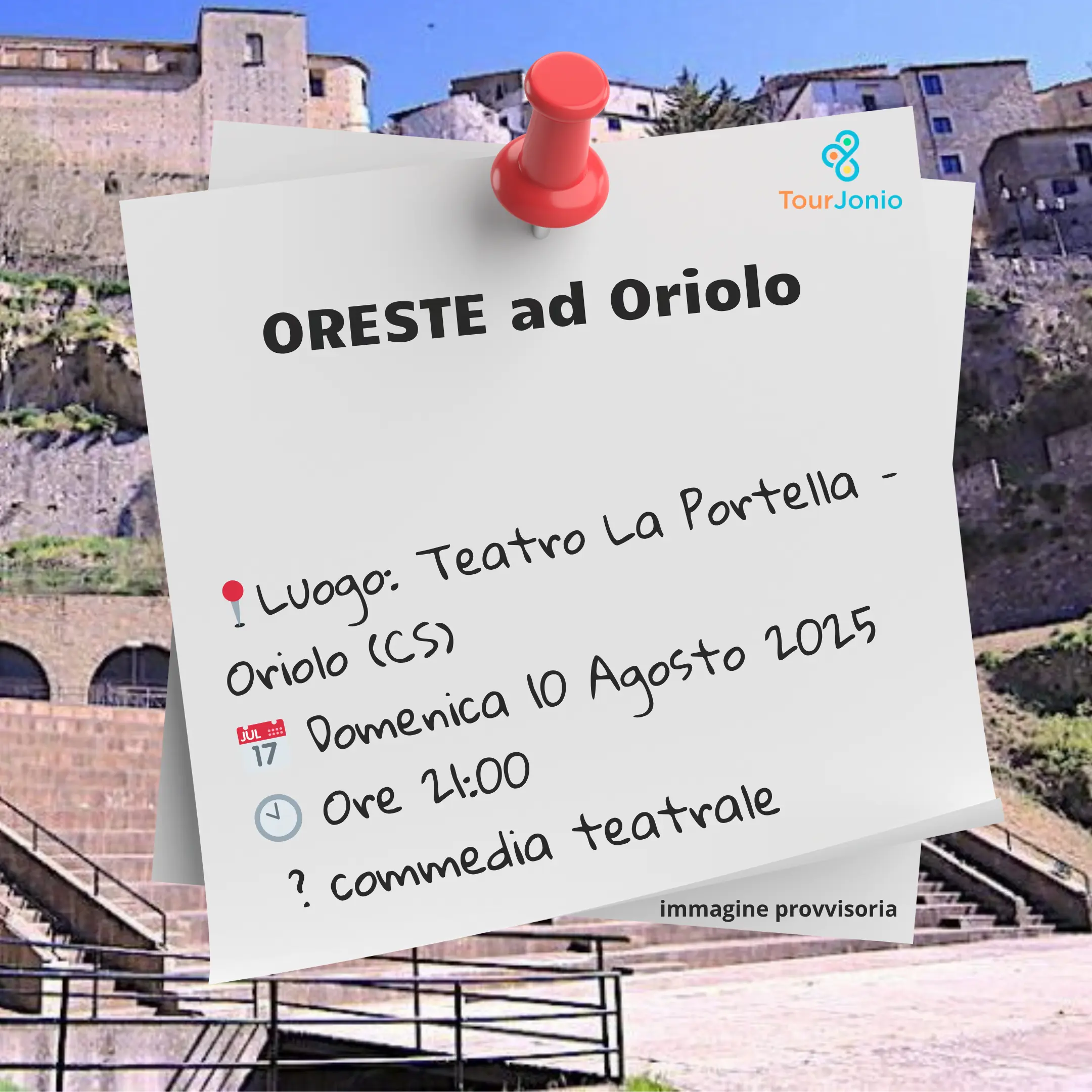 locandina Oreste Teatro La Portella a Oriolo