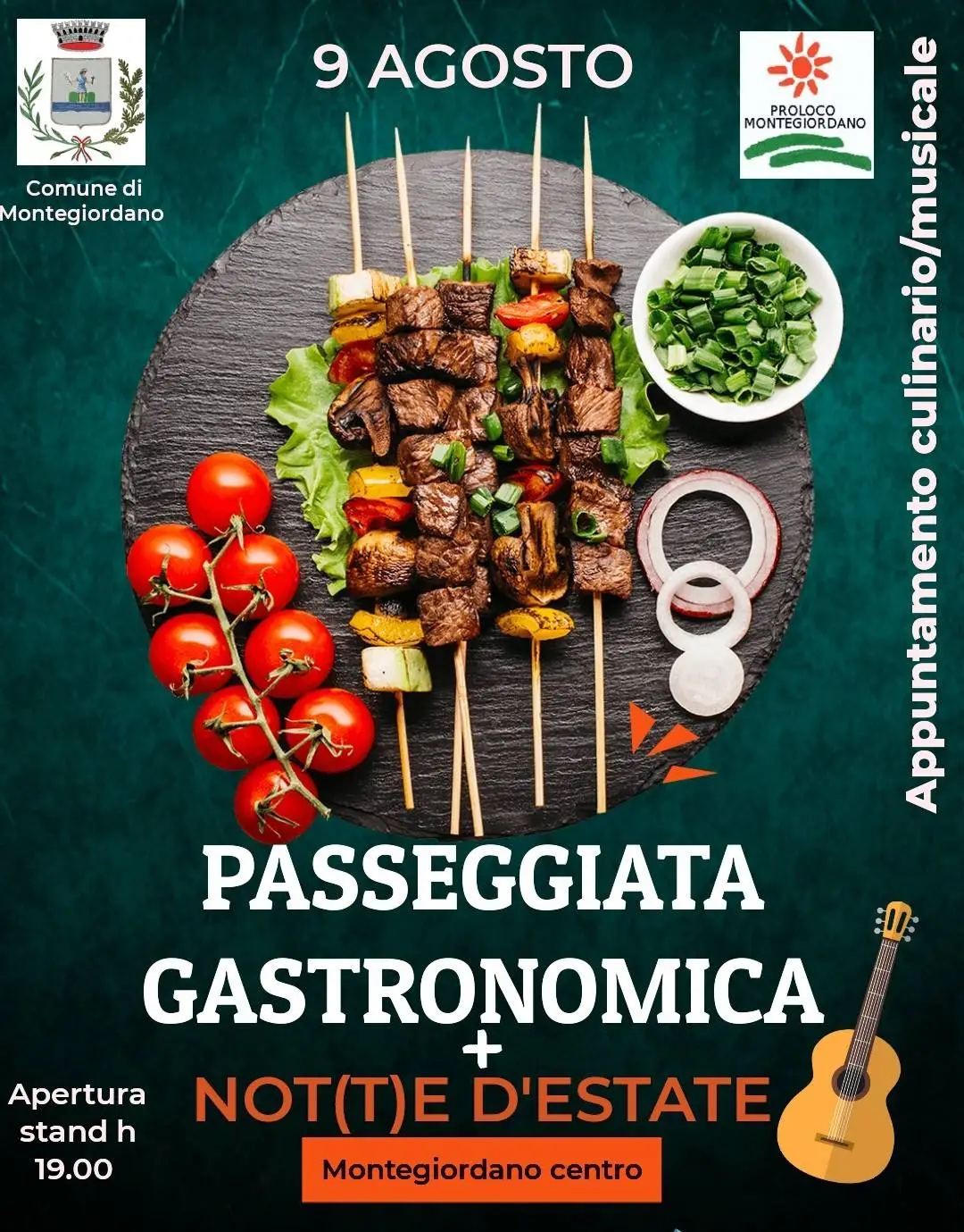 locandina Passeggiata Gastronomica e NotTe d'Estate a Montegiordano