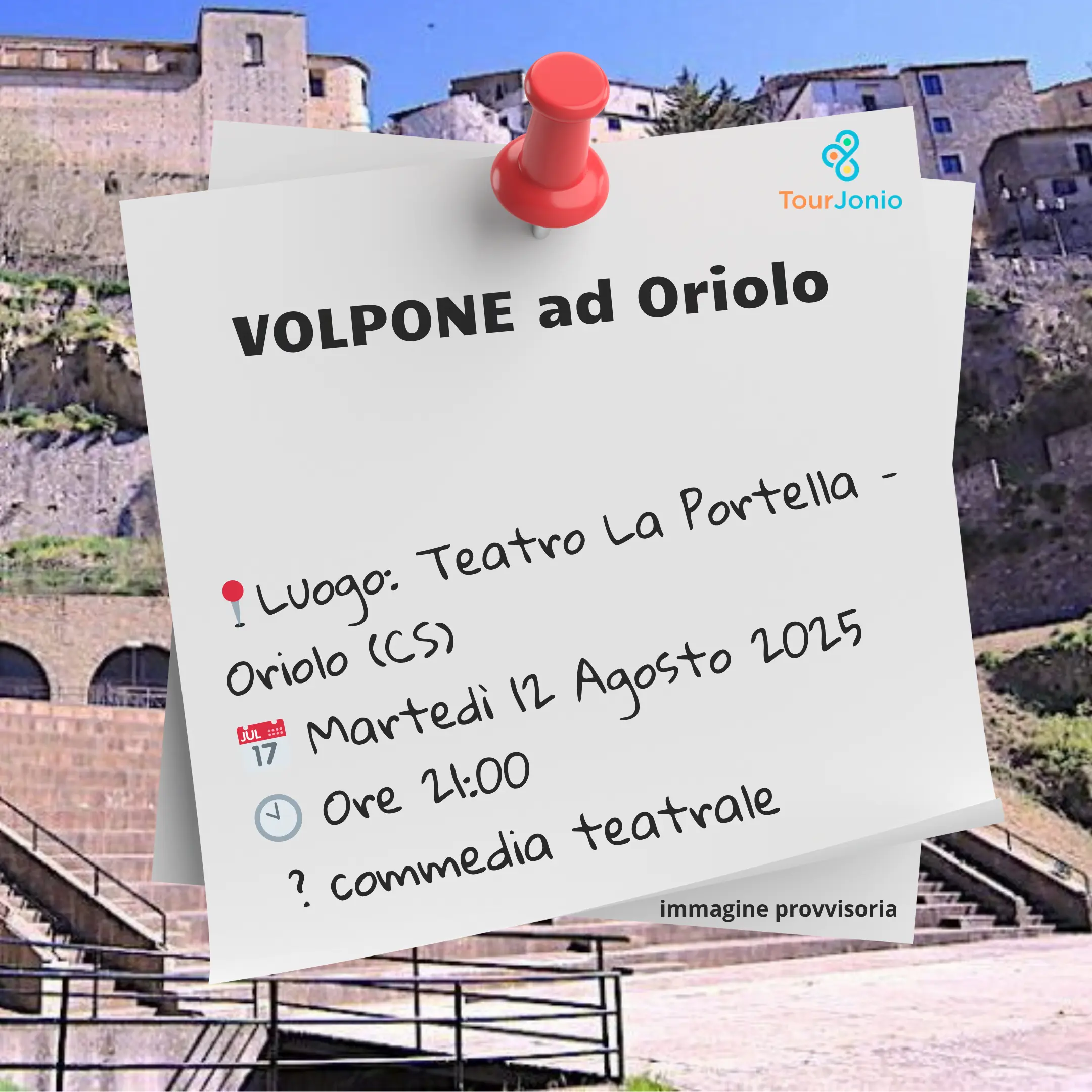 locandina Volpone Teatro La Portella a Oriolo