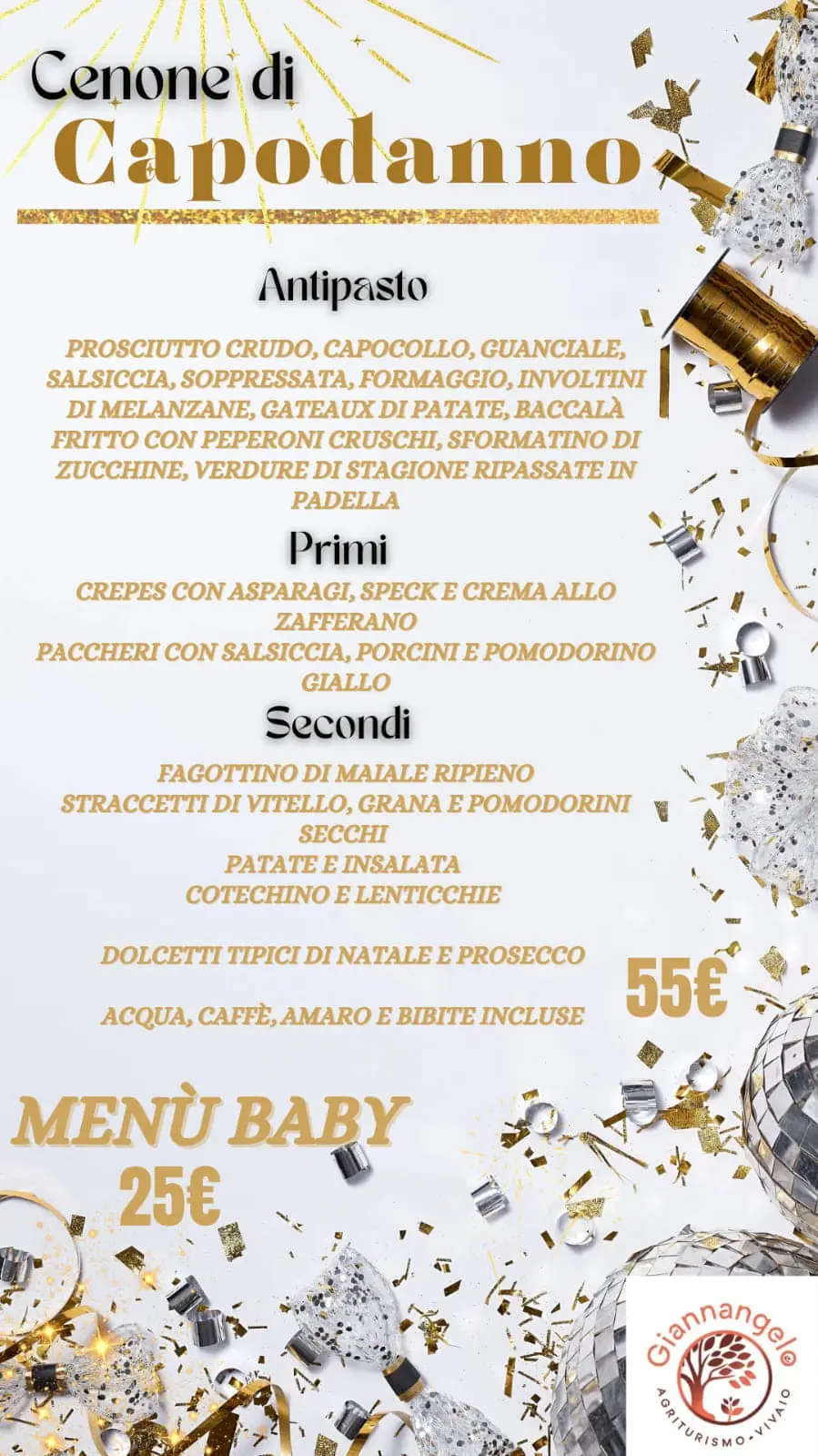 menù san silvestro capodanno castroregio