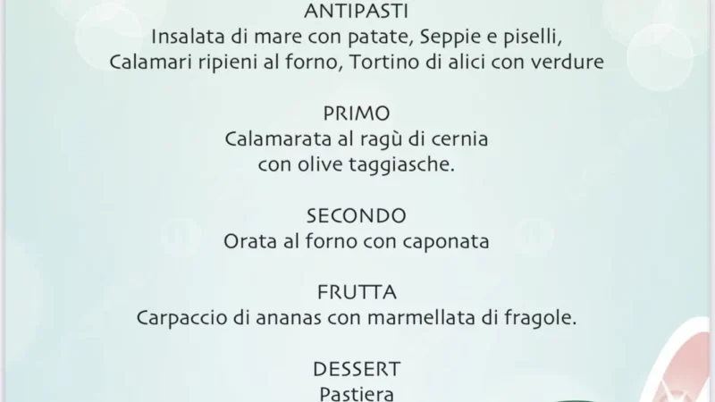 Menù Pasquetta 2026 Ristorante Da Raffaele Trebisacce con piatti tipici dell’Alto Ionio Cosentino