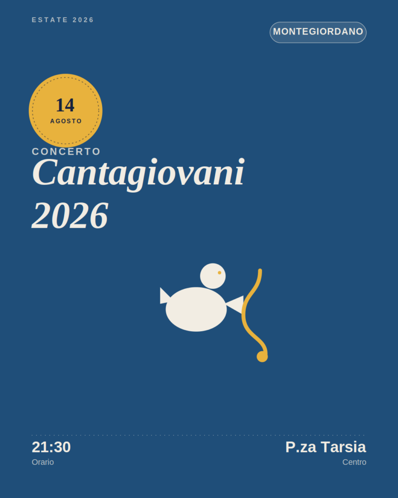 Cantagiovani a Montegiordano 2026