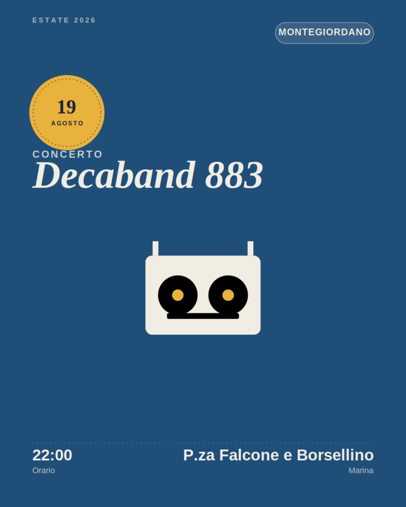 Decaband 883 Tribute Live Show a Montegiordano