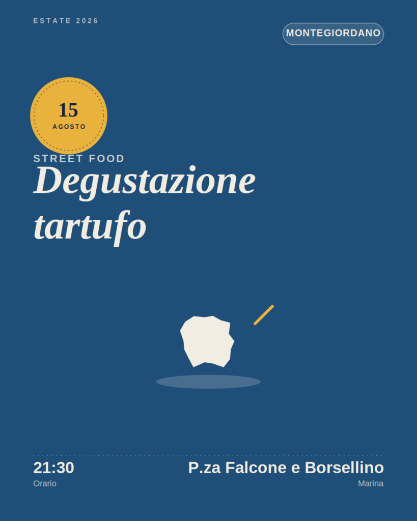 Degustazione del tartufo di Pizzo Calabro a Montegiordano