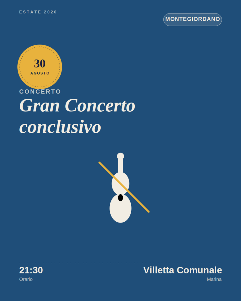 Gran Concerto conclusivo a Montegiordano