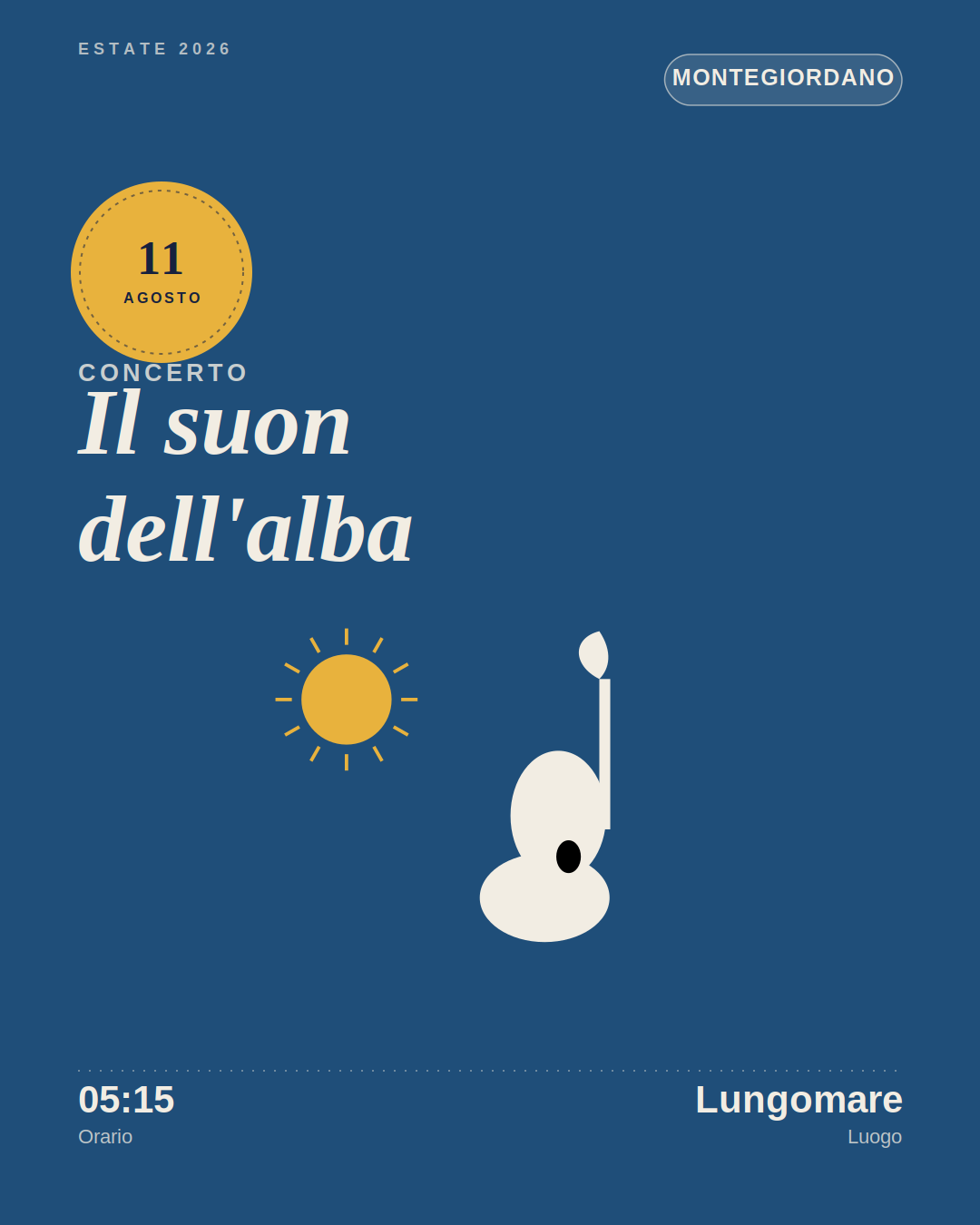 locandina non ufficiale Il suon dell'alba Liuteria in concerto a Montegiordano