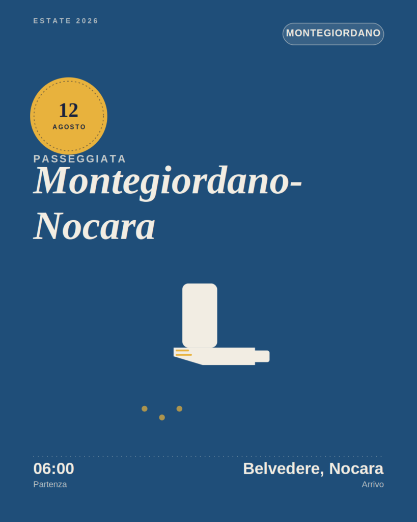 locandina non ufficiale Passeggiata Montegiordano-Nocara Settima edizione 2026