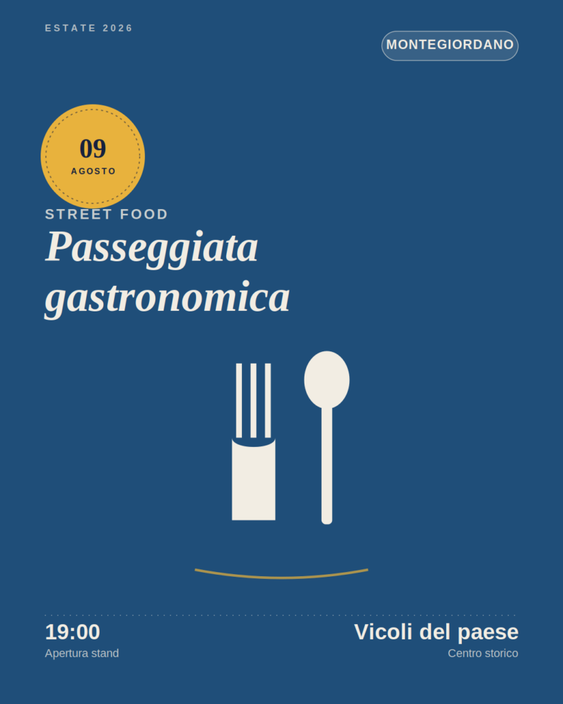 Passeggiata gastronomica + Not(t)e d’estate a Montegiordano