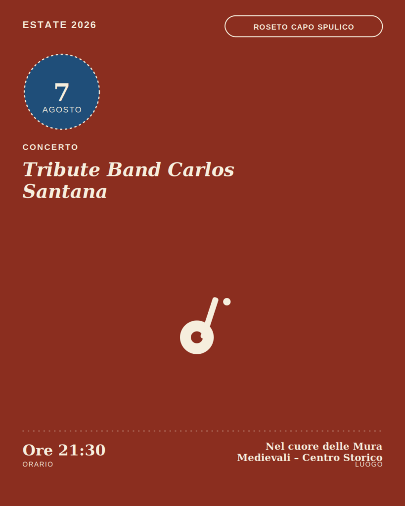 Tribute Band Carlos Santana a Roseto Capo Spulico