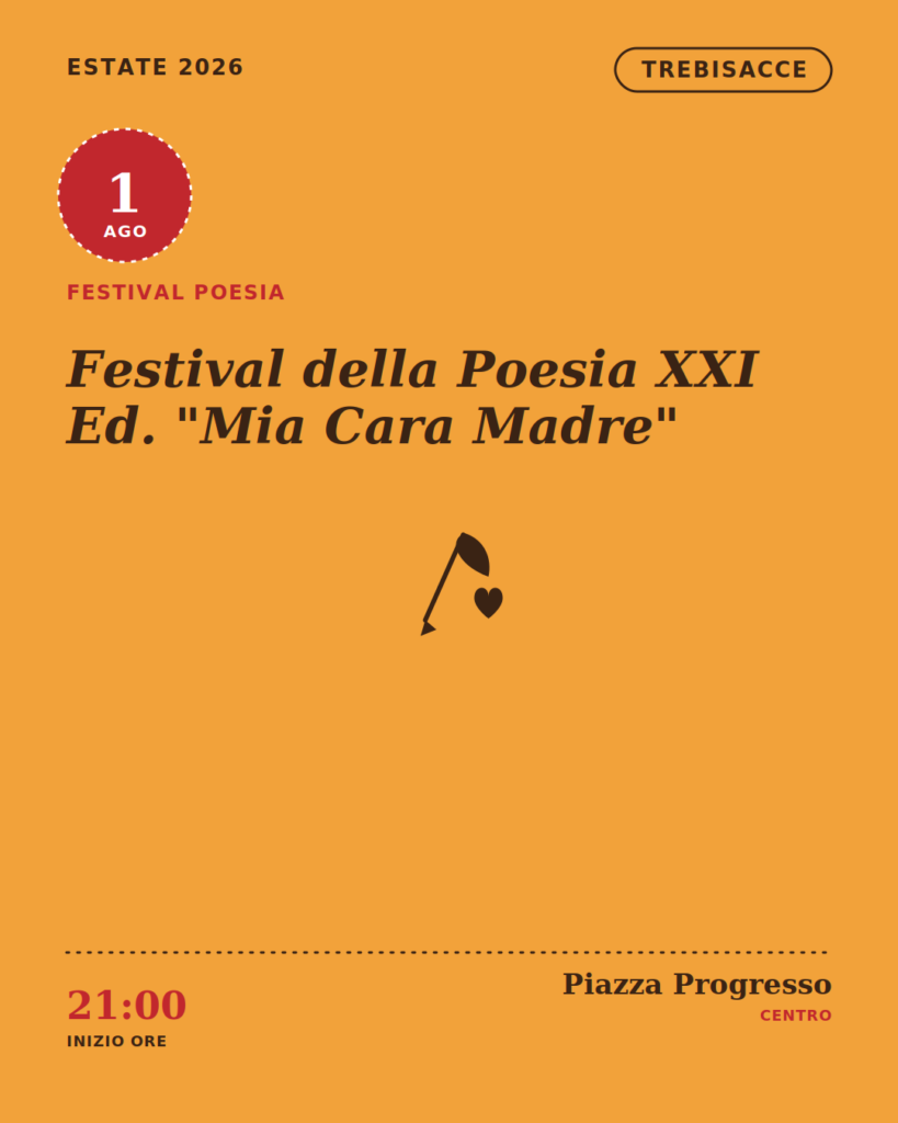 Festival della Poesia XXI Ed. “Mia Cara Madre” a Trebisacce