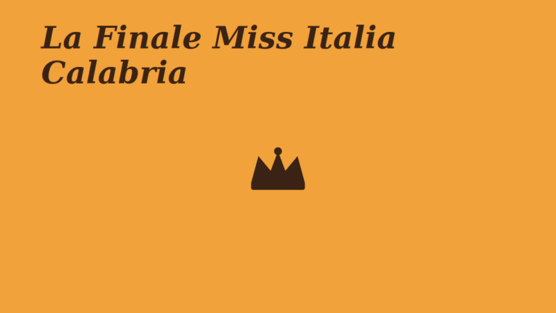 locandina non ufficiale La Finale Miss Italia Calabria a Trebisacce